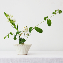 Japanese Yitsu burning hand-made powder lead vintage vase Japanese flower arrangement small ceramic ins flower basket creative