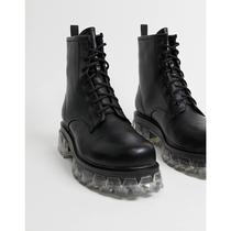 Koi Footwear KOI vegan clear coarse heel strap heel boots black 2022 new