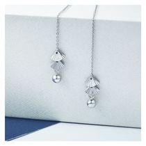Platinum PT950 platinum white gold 2020 new ruyi simple exquisite wild fashion earrings