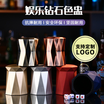 Bar KTV Dice Cup nightclub Net Red personality feel thickened creative Diamond silencer shake sieve Cup custom logo