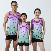 Track and field suit suit mens primary and secondary school students competition track and field sprint womens professional middle school examination running training 210007 green