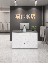 Cashier counter Clothing store Womens small simple modern beauty salon bar Stainless steel front desk reception desk