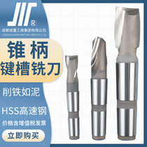 Volume 2-blade taper shank keyway milling cutter white steel milling cutter Sichuan Brand 2-tooth double-edged milling cone end mill 3mm4mm5mm6
