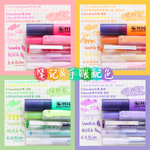 Hand account pen girl color note hand account special student Mark key pen cute fluorescent color marker pen
