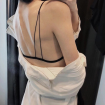 Sexy French beauty back underwear Front buckle no rim invisible thin suspender bra Ultra-thin triangle cup halter bra for women