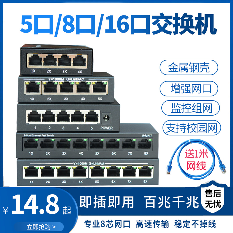 Ruishan ギガビット スイッチ 5 ブロードバンド ポート 5 ポート 4 ポート 8 ネットワーク スプリッタ ハブ ディストリビュータ スプリッタ スイッチ コンバータ ネットワーク ケーブル モニタリング 特別なネットワーク ポート エクスパンダ