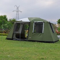 Two rooms one hall anti-rain more than double camping tent 5-8 people 6-12 two chamber 2 bedrooms 1 bathroom office outdoor tent