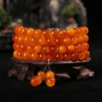 Natural golden armor mountain tortoise shell 108 ball beads beaded skewers mountain turtle shell beads men and women rosary bracelet necklace