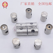 New 304 stair handrail guardrail column pipe fittings stainless steel railings connector single double tooth pull wire sleeve