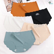 4 womens underwear one piece seamless breathable middle waist Ice Silk breifs girl milk thin shorts