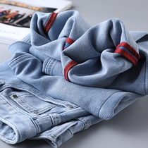 Unspeaveable comfort Summer Fashion light blue washed swarm with small straight cylinder approb. Jeans Man
