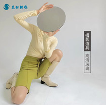  Korean ins simple round mirror desktop wooden makeup mirror net celebrity decoration bed and breakfast bedroom photography photo props