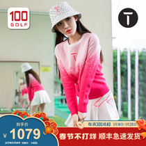 EuropeanTour European Tour golf clothing ladies 22 autumn long-sleeved sweater color gradient sweater