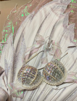 Mermaid sequined shell bikini top bra aquarium bar table costume fishtail skin