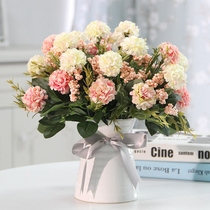 Fuyu simulation flower rose flower set flower potted with vase fake flower decoration silk flower living room table ornaments