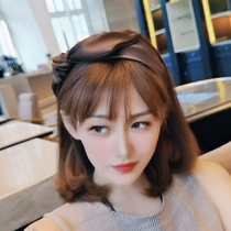 ins simple bow hair band female Korean net Red temperament wide-brim hair band wild out hair accessories headband
