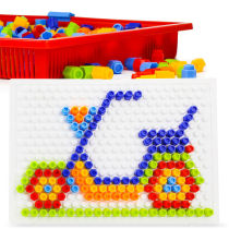 Hundred Wisdom Magic Disk Combination Plunking Board Building Block Toys Mushroom Nail Puzzle Childrens Desktop Intelligence Toys