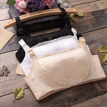 Summer white breathable lace anti-light underwear bra chest wrap type bra thin without steel ring gathering