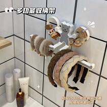 Shelf frame hairpin bear hair ring artifact frame jewelry three-in-one punch-free multi-functional storage artifact hairband