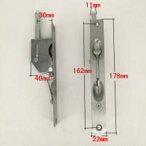 Security door heaven and earth dark bolt double open up and down gate to look forward to invisible stainless steel middle control bolt primary and secondary door