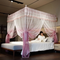 Three-door court mosquito net 18 m bed Princess wind stainless steel bracket landing double 1 5m2 meter bed household account