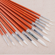 12 white round head nylon hair brush water chalk watercolor pen acrylic brush watercolor pen