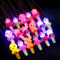 Luminous childrens toys whistles send lanyard push activities small gifts Night market stalls sell kindergarten prizes