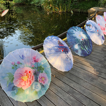 Oil paper umbrella COS ancient style Hanfu female male costume photography parasol indoor ceiling decoration umbrella Chinese style classical