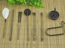 Hand-made bronze incense road eight-piece set of fragrant seal incense mold Xiangtuo set incense shovel scented spoon pressing