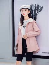 Girls  windbreaker new childrens western style Korean version of the fashionable net red girl autumn tunic spring and autumn jacket 2021 autumn