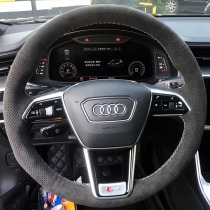 Audi A6LA4LA3A5A7A8Q2Q3Q5Q7 hand seam leather steering wheel cover