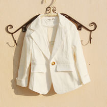 Korean childrens fashion girl coat 2021 Spring and Autumn new childrens cotton casual small suit coat