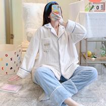 Pajamas female autumn and winter padded velvet coral velvet student ins new fat suit flannel home suit cardigan