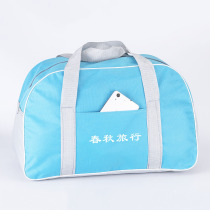 Set to advertise travel bag travel agency bag handbag customised single shoulder inclined cross-pack handbag printed logo