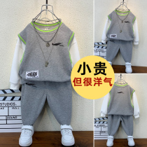 Boys spring and autumn suit Yangqi 2022 The new three 45 67-year-old childrens spring clothing handsome baby sports tide
