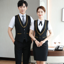 Professional vest suit Female hotel front desk cashier beauty work clothes Restaurant hotel KTV service tooling
