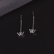 s925 silver W Letter earrings Girl 2022 New trendy Suearrings refined Jane about small and raised ear-hole earrings