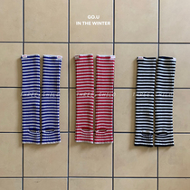 Will THREEs CHILD Korean childrens clothing childrens winter striped foot protector gou