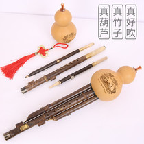 Hulusi musical instrument natural bamboo beginner C tune down B tune adult self-study professional performance type