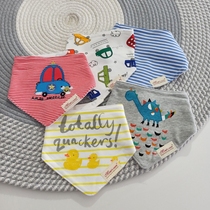 Three baby triangle towels can be used as baby saliva towel small bib bib