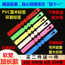 PVC waterproof ring sleeve label Flower plant seedling gardening label Plastic orchid label fleshy ring buckle label