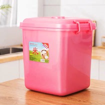 Household square rice barrel storage rice noodle box home with lid 40kg 30kg 10KGl fashion moisture-proof and high rice box