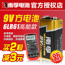 Nanfu 9v battery nine volt 6lr61 universal meter multimeter 9 volt battery Network cable finder wireless microphone toy remote control No 9 does not charge laminated 6F22 square dry battery wholesale