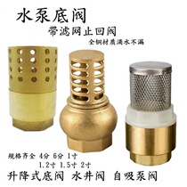 Self-priming water pump filter well bottom valve copper 4 minutes 6 minutes 1 inch check valve anti-backflow pump one-way check valve