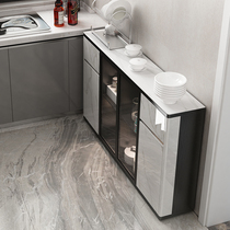 Rock board light luxury sideboard narrow cabinet thin cabinet ultra-thin tea cabinet 30CM Nordic style modern simple kitchen cupboard