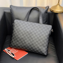 Hong Kong Genuine Leather Handbag Male Cow Leather Bag Casual Computer Bag Business Briefcase man bag Jane about Chaobou