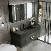 Nordic rock one-in-one basin combination cabinet modern simple bathroom cabinet toilet washbasin washbasin
