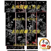 si ji hua mei lanjut ju qind tu relief figure gray 42 niannianhong flower-and-bird ding xiang ju