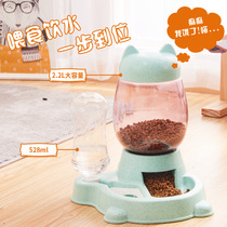 Kitty Automatic Feeder to feed water two-in-one body Puppy drinking water to eat Cat Bowl Grain Basin Pet Supplies
