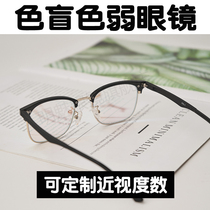 (Ming charm) color blind glasses red and green weak glasses can be customized myopia frame type men and women general View